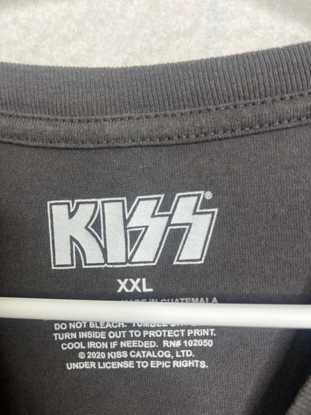 Kiss Black Short Sleeve Band Tee with Multi-Color Face Art - Picture 3 of 3